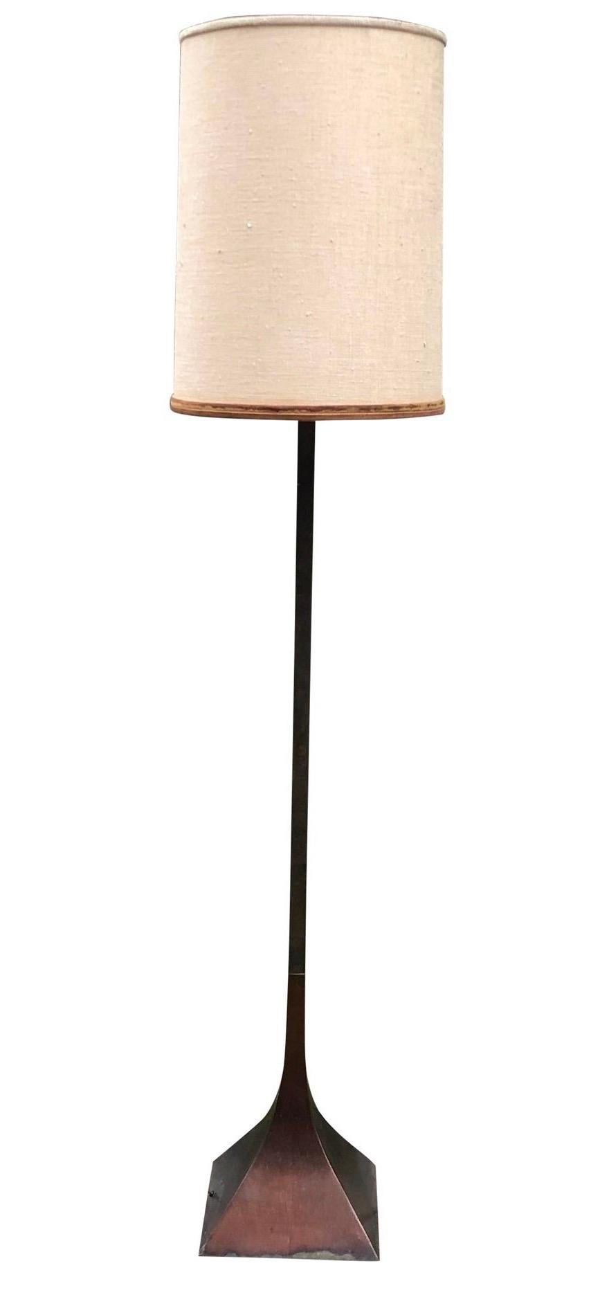 Laurel Lamp Lighting Mid-Century Modern Burnished Copper Floor Lamp 1