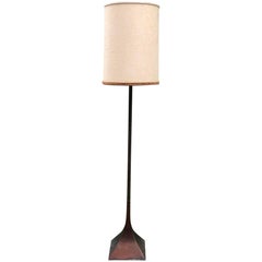 Laurel Lamp Lighting Mid-Century Modern Burnished Copper Floor Lamp
