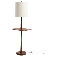 Laurel Lamp Mfg Co Mid Century Teak Table Shelf Floor Lamp Unmarked