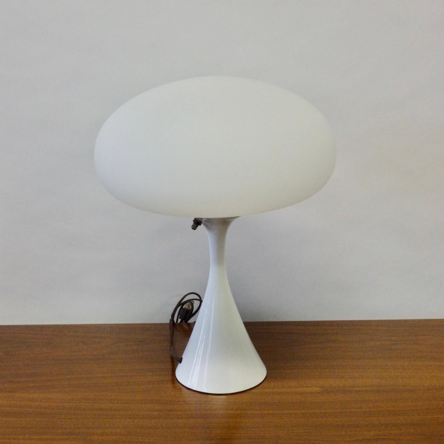 Mid-Century Modern Laurel Lamp with White Mushroom Globe