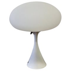 Laurel Lamp with White Mushroom Globe