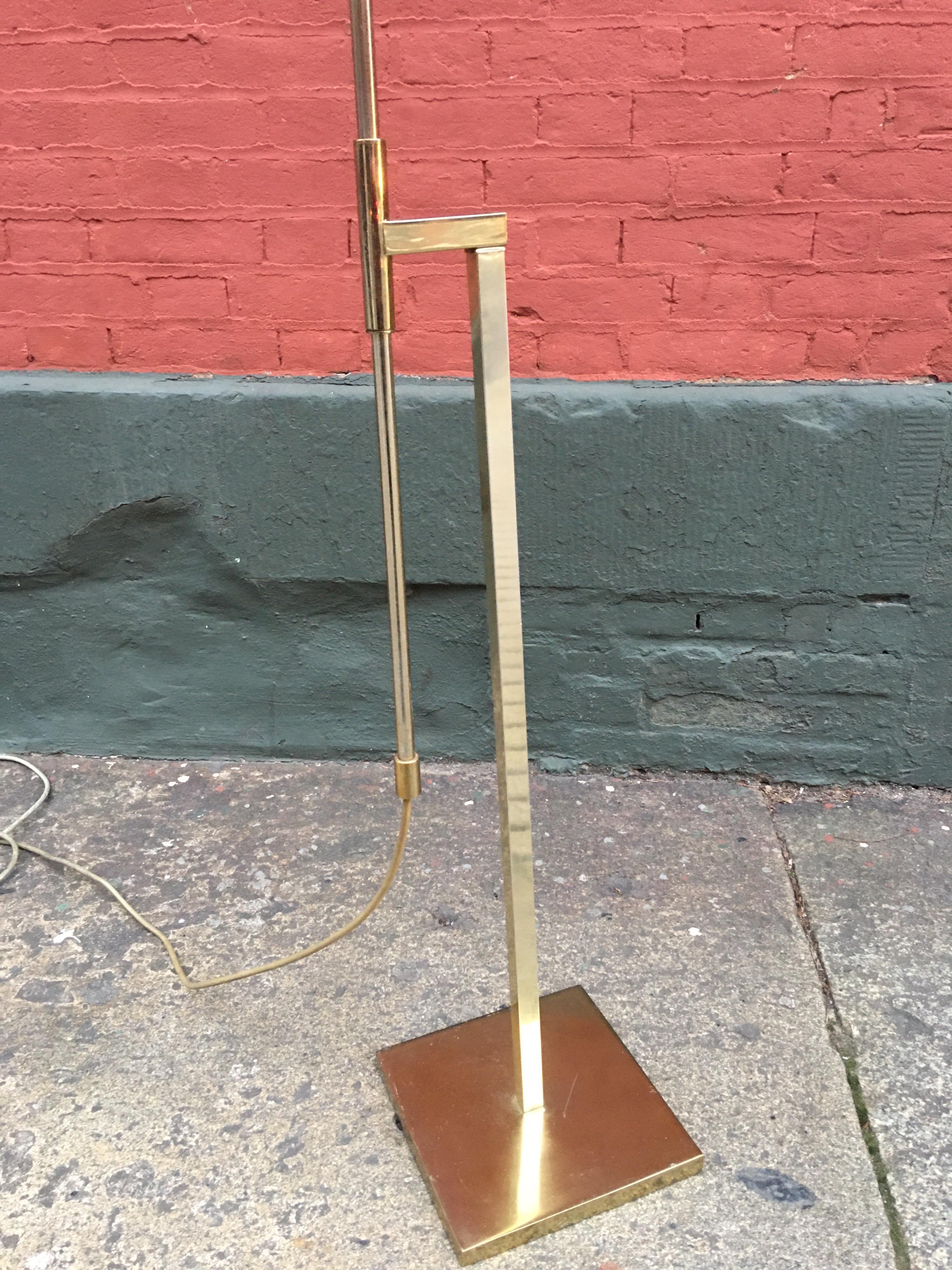 Laurel lighting adjustable brass lamp, moves from 43- 65