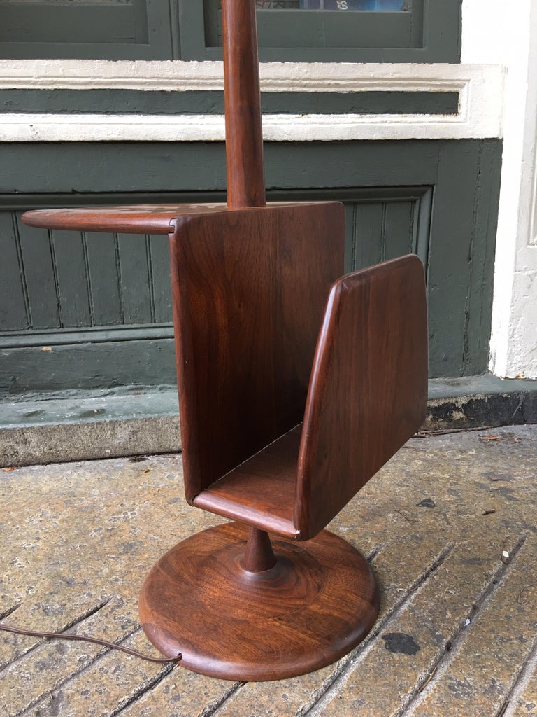 Laurel Lighting Co Walnut Magazine Lamp Table at 1stDibs