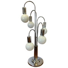 Laurel Lighting Mid Century Chrome Waterfall Large Table Lamp