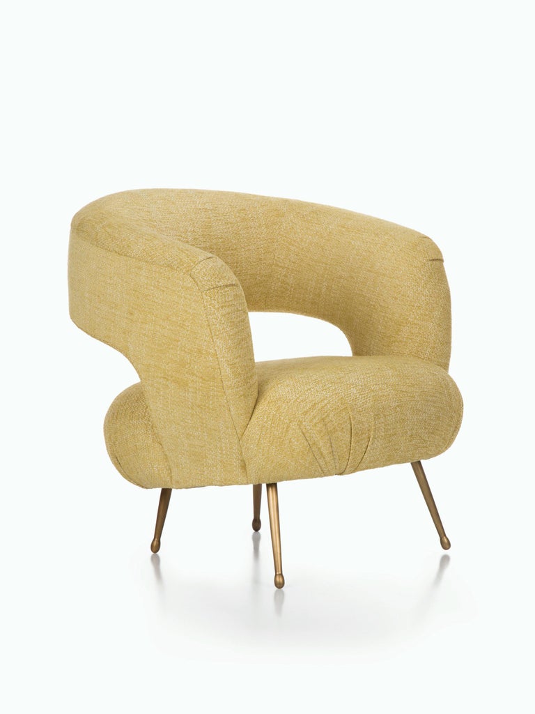 Laurel Lounge Chair in Woodbury Lemongrass For Sale at 1stdibs