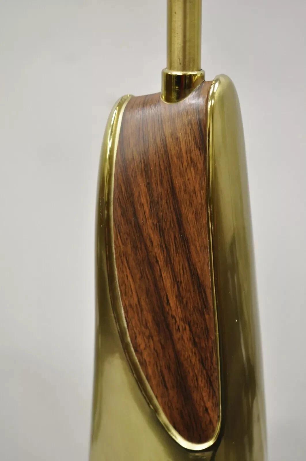 Laurel Mid Century Brutalist Modernist Messing skulpturale Tischlampen - ein Paar (Unbekannt) im Angebot