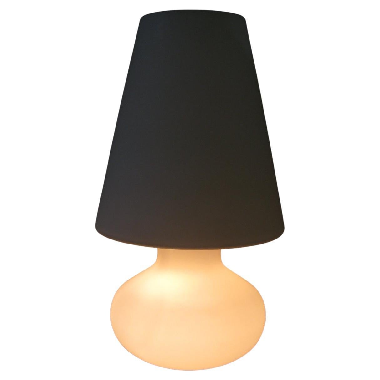 Lámpara y pantalla de una pieza Laurel Mid-Century Modern Murano Mushroom Moderno de mediados de siglo en venta