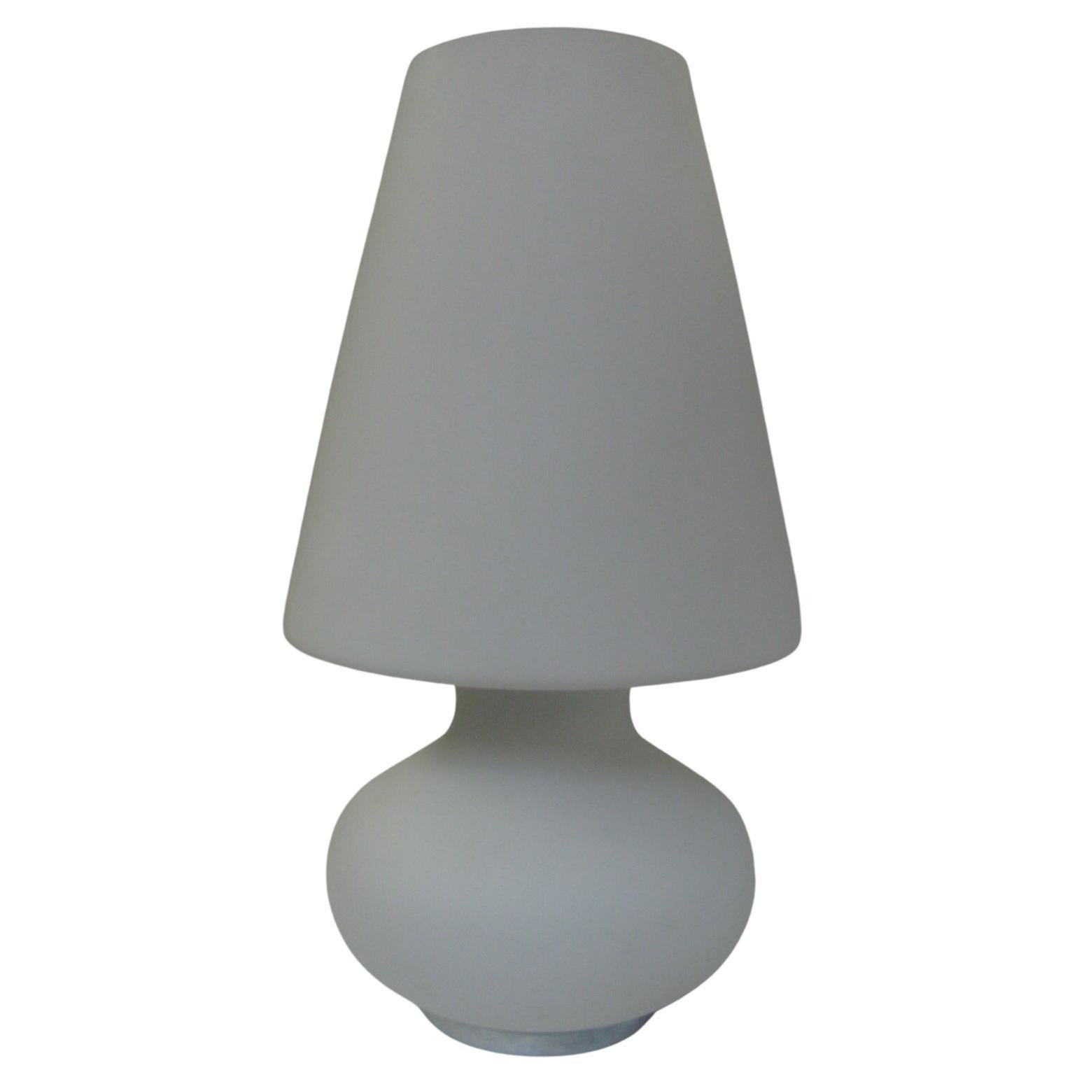 Laurel Mid-Century Modern Murano Mushroom One Piece Lamp & Shade