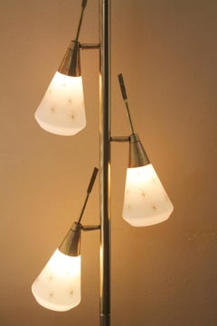 Laurel Mid Century Modern Tension Pole Lamp! Italian Stiffel Futura Era Rare