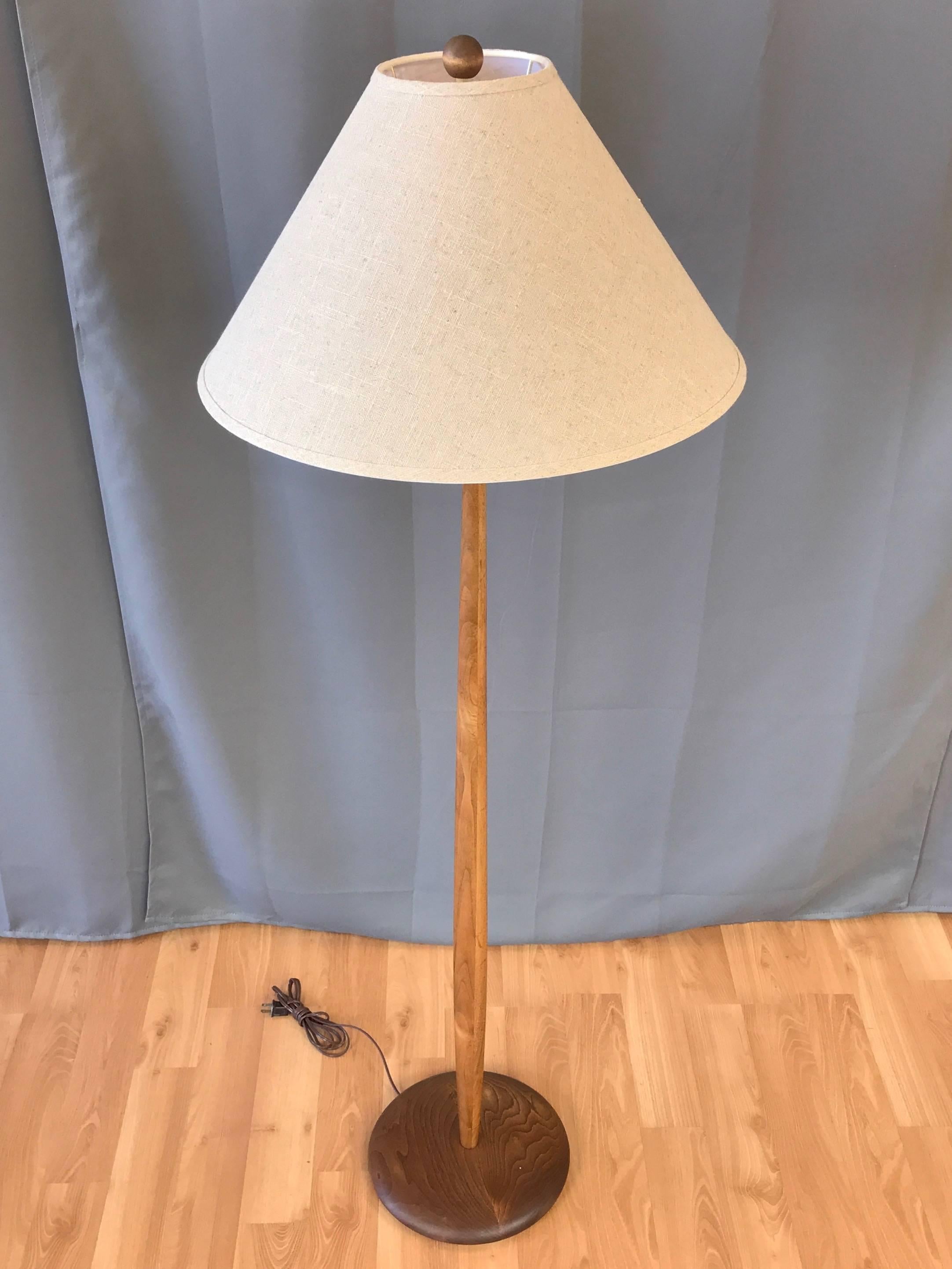 American Laurel Mid-Century Modern Walnut Floor Lamp