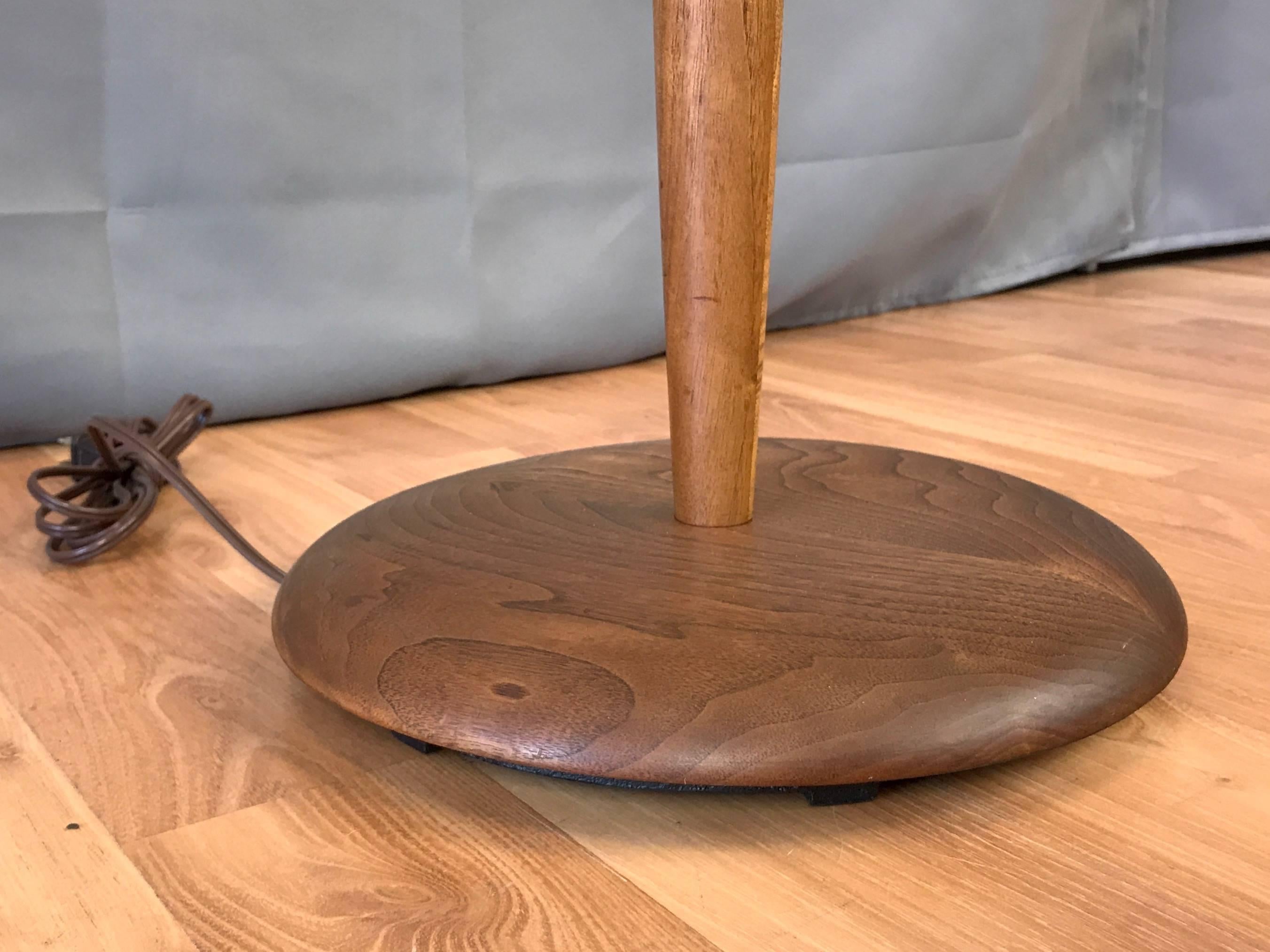 Mid-20th Century Laurel Mid-Century Modern Walnut Floor Lamp