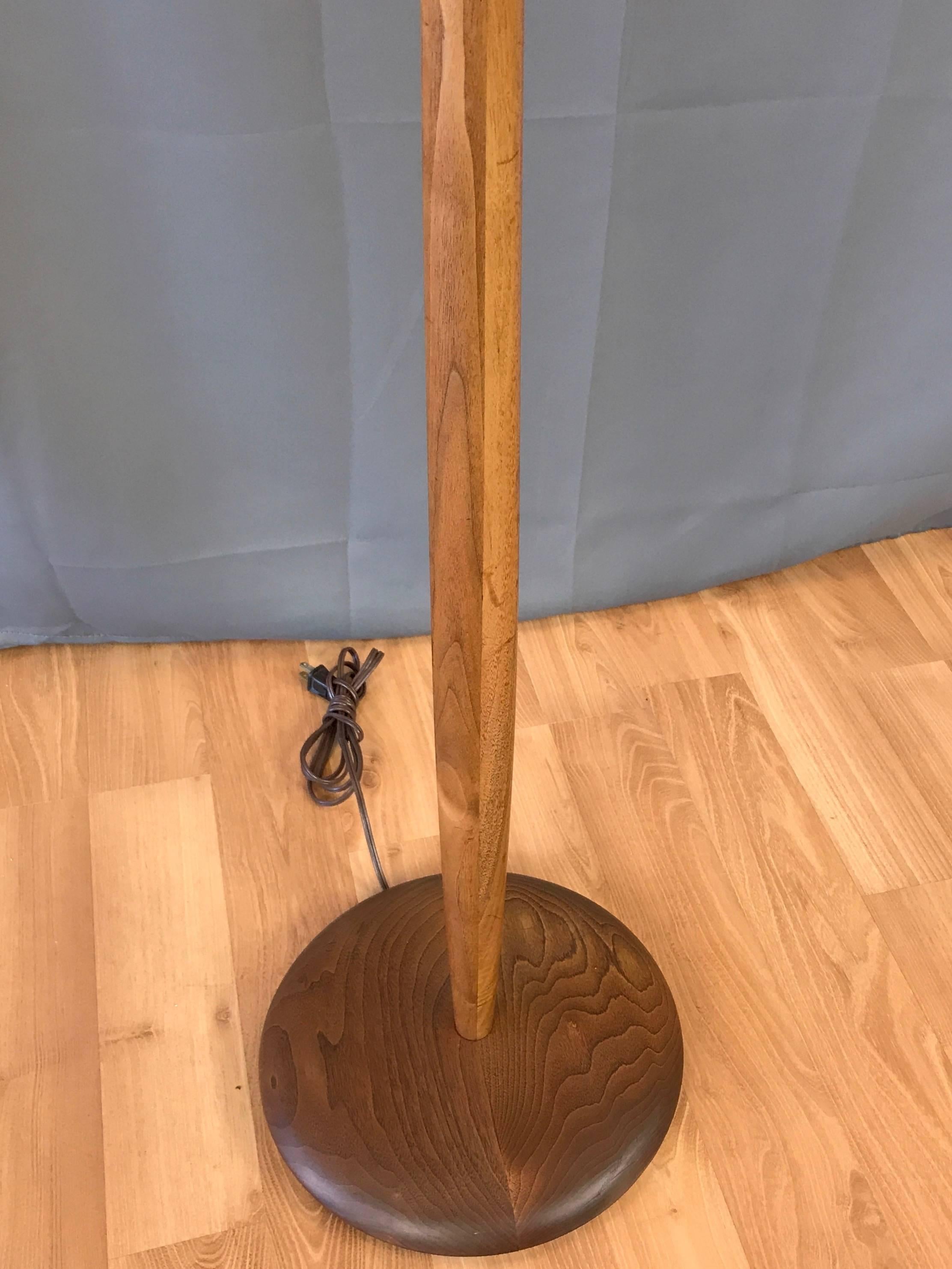 Laurel Mid-Century Modern Walnut Floor Lamp 3