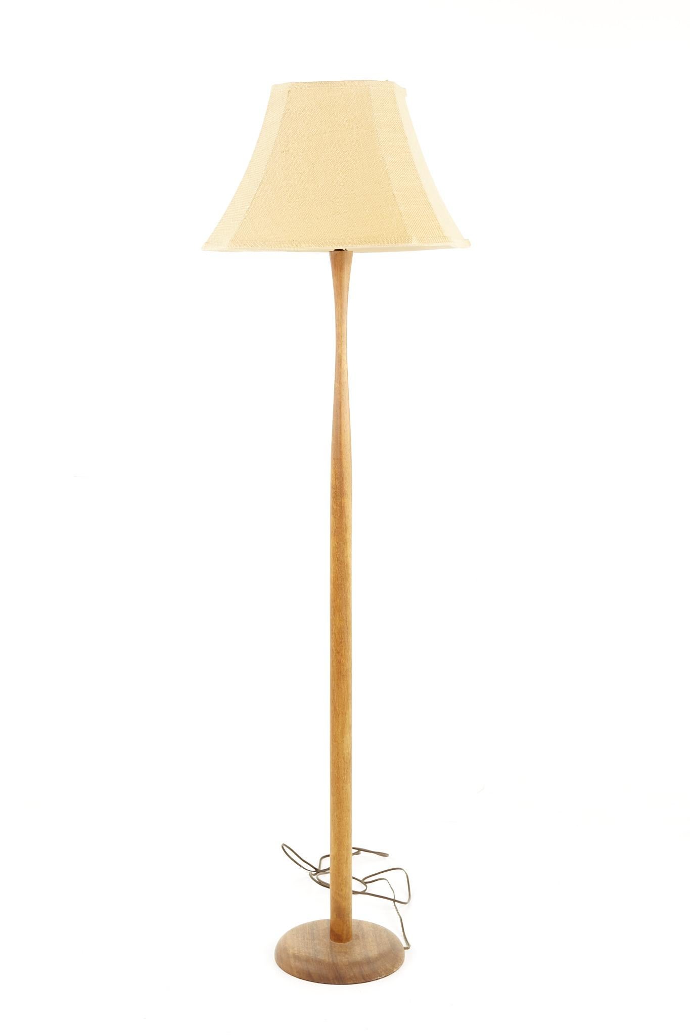 Mid-Century Modern Laurel Mid Century Teak Floor Lamp For Sale