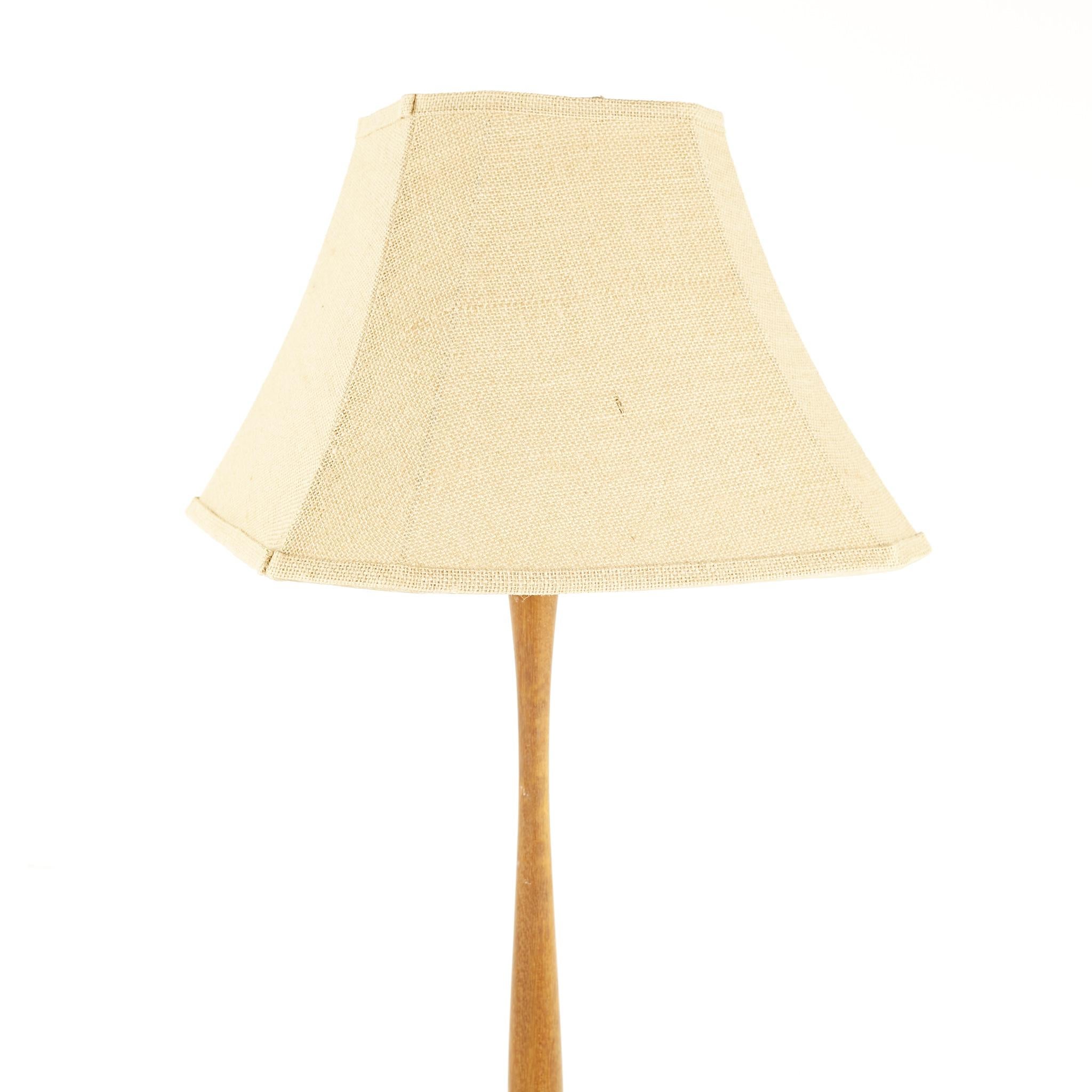 Late 20th Century Laurel Mid Century Teak Floor Lamp For Sale