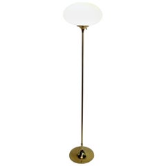 Vintage Laurel Mushroom Floor Lamp in Polished Brass