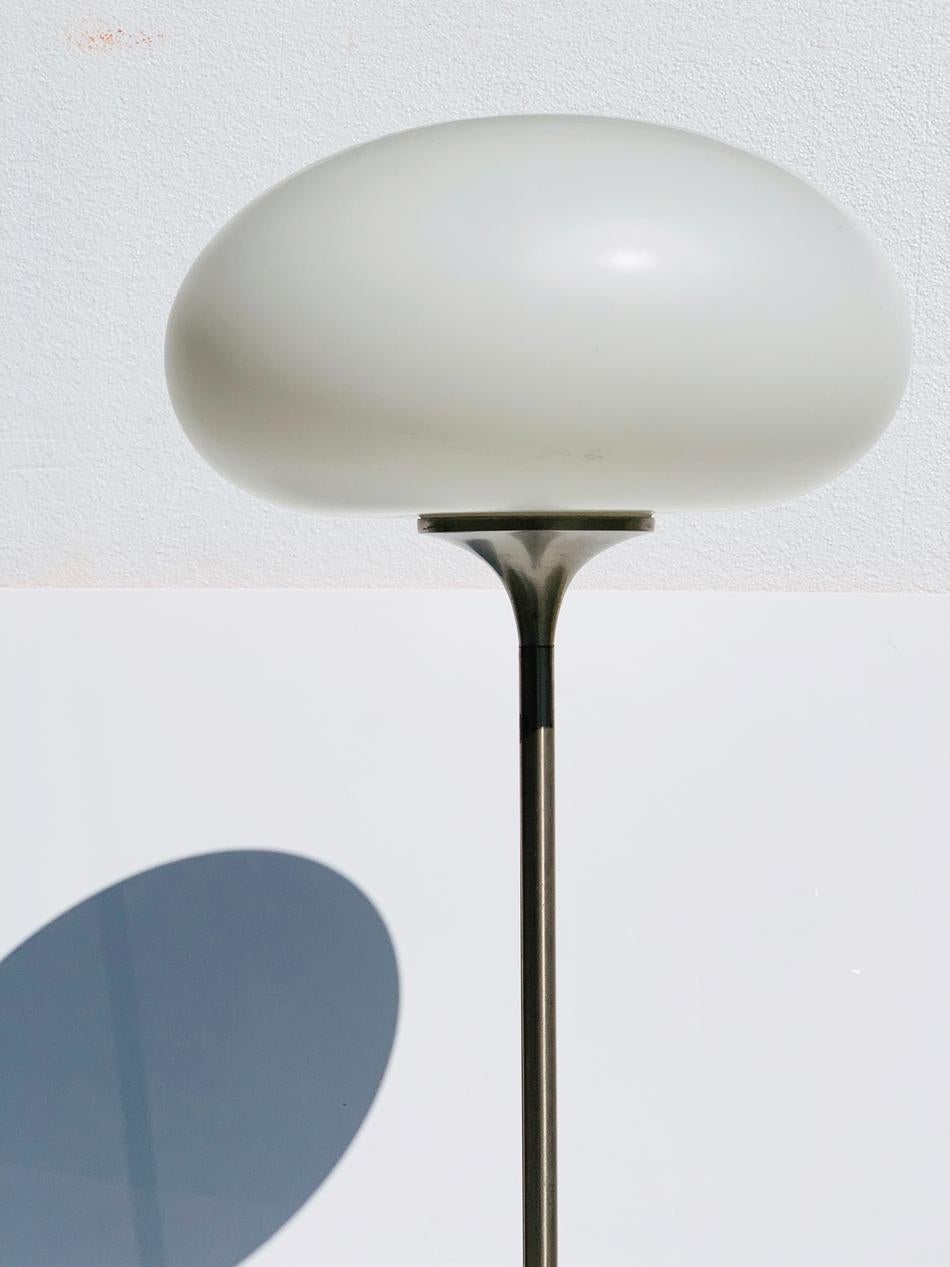 Late 20th Century Laurel Mushroom Floor Lamp in Polished Nickel