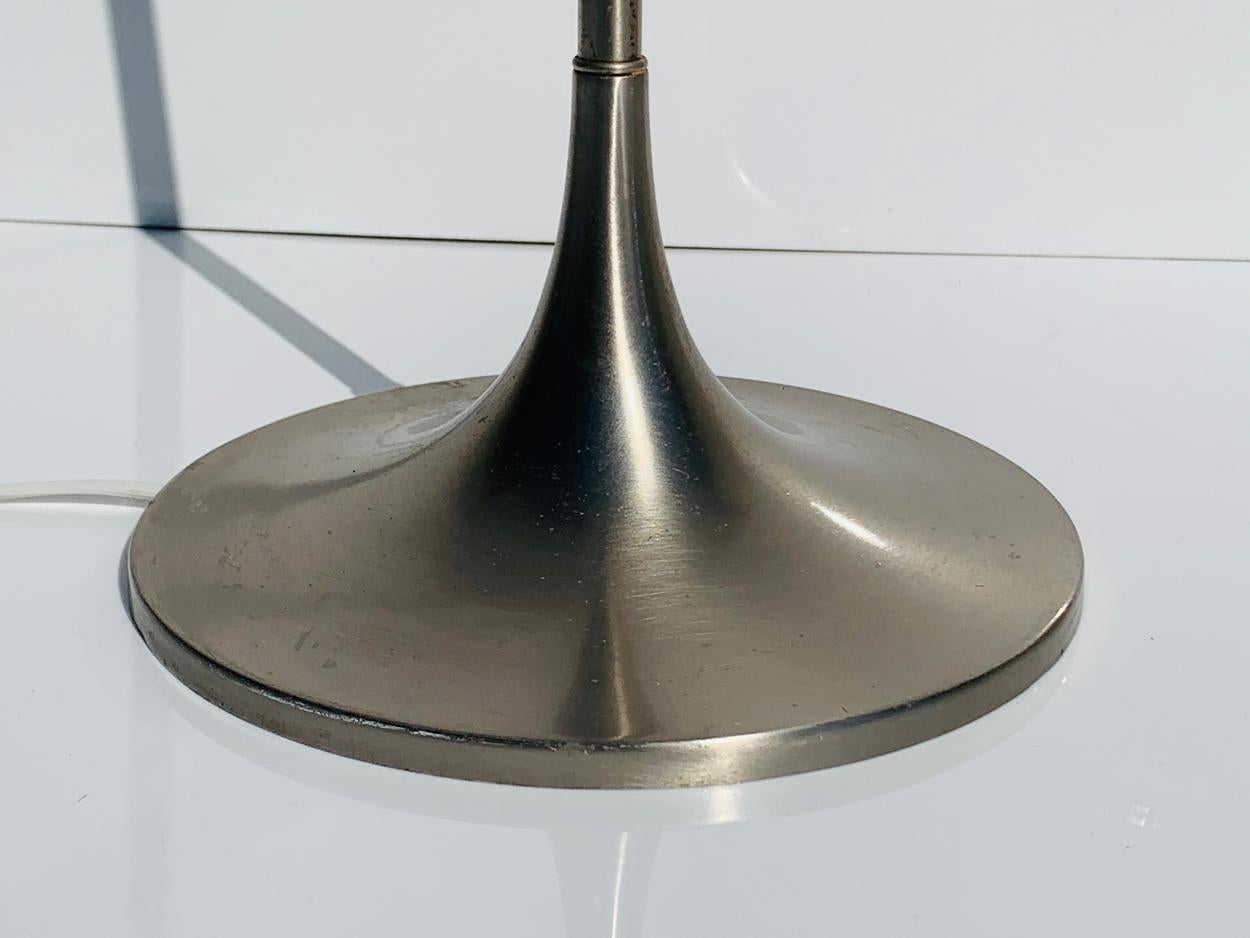 Glass Laurel Mushroom Floor Lamp in Polished Nickel