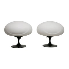 Retro Laurel Mushroom Lamps, Pair