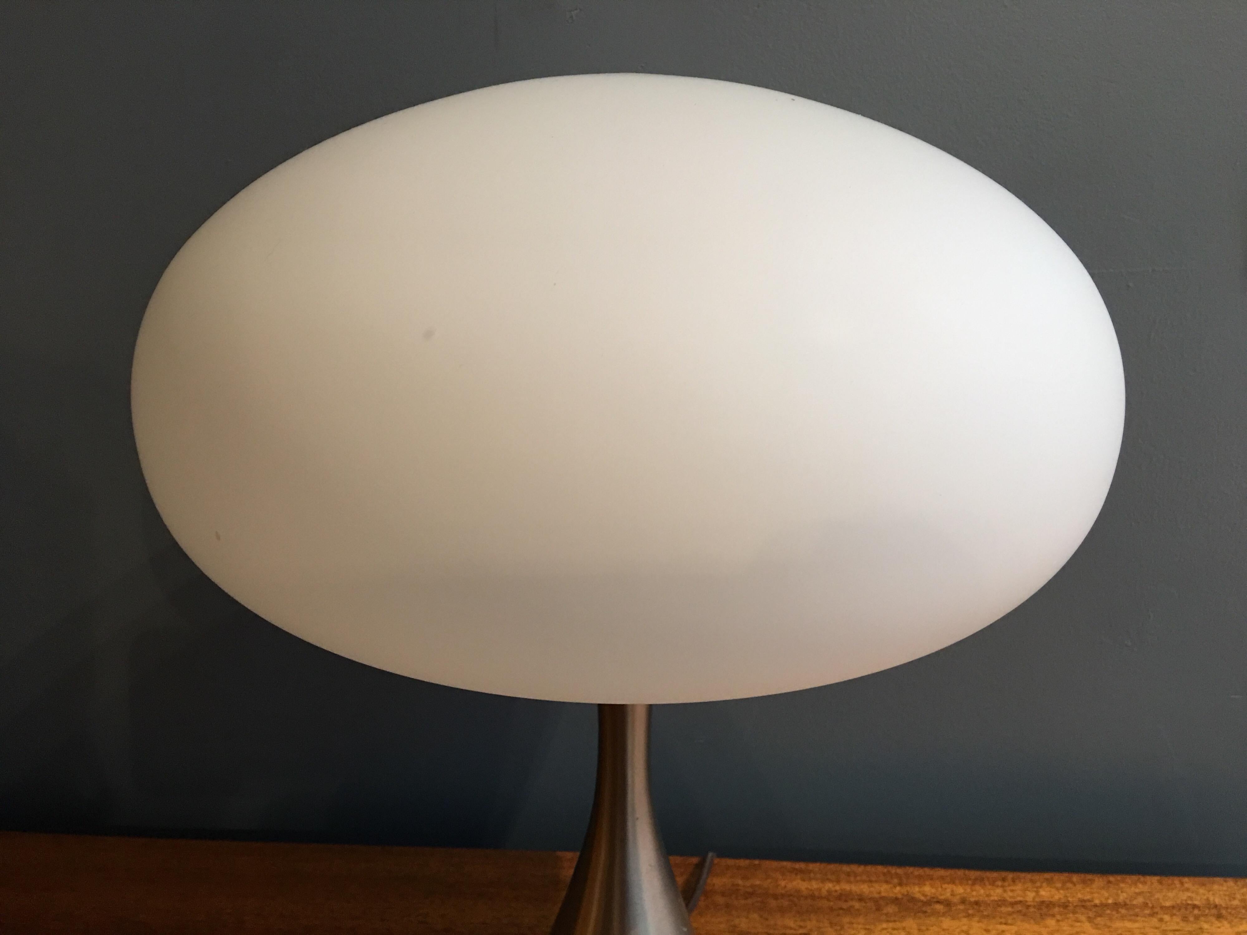 Nice satin finish Laurel mushroom table lamp, retains original label.