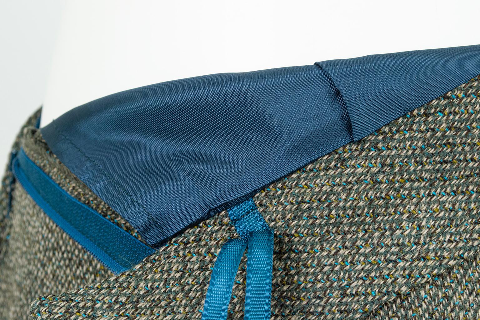 Jupe midi droite en tweed olive avec fente boutonnée sur le devant - S-M, années 1980 en vente 5