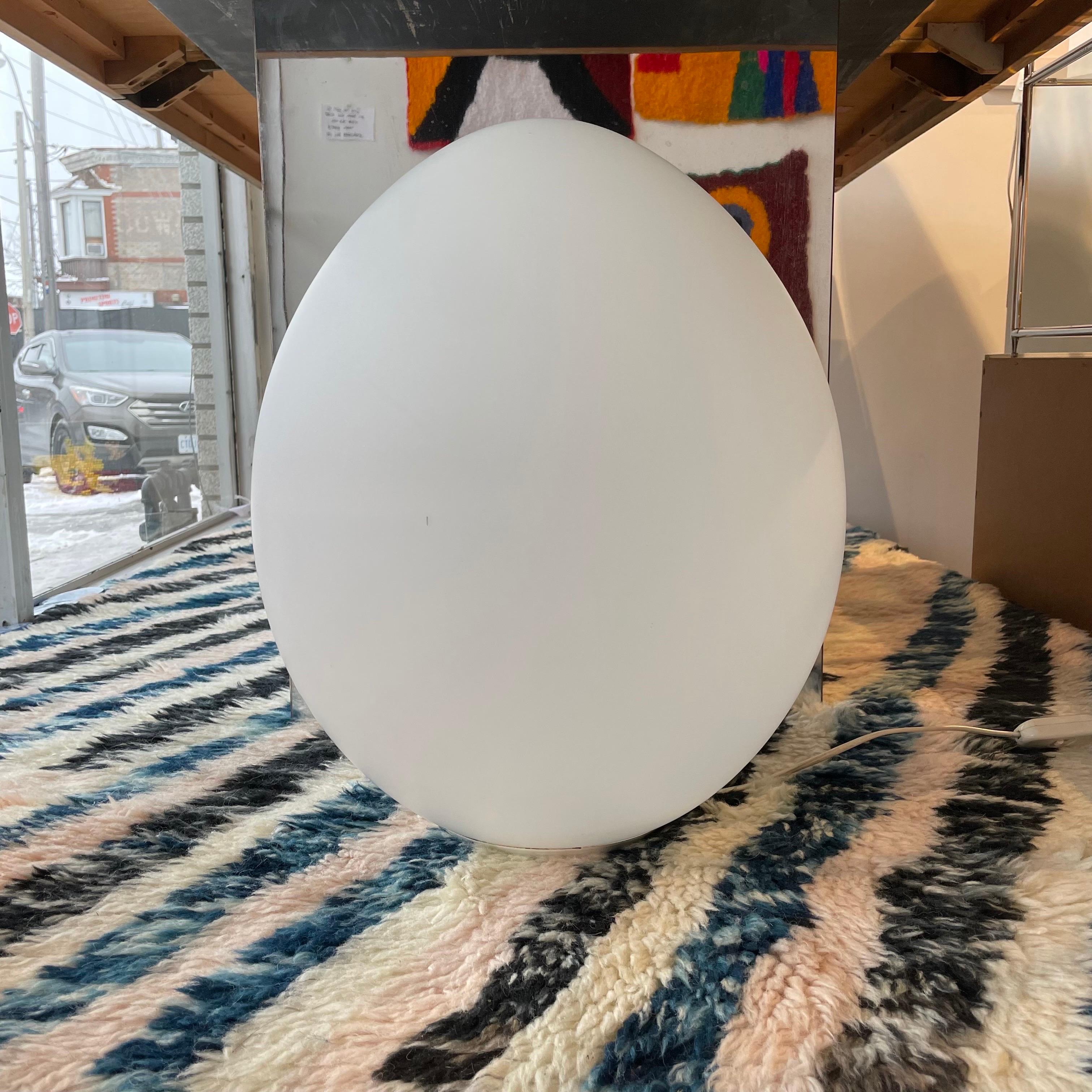 Mid-Century Modern Laurel Opaline Egg Lamp