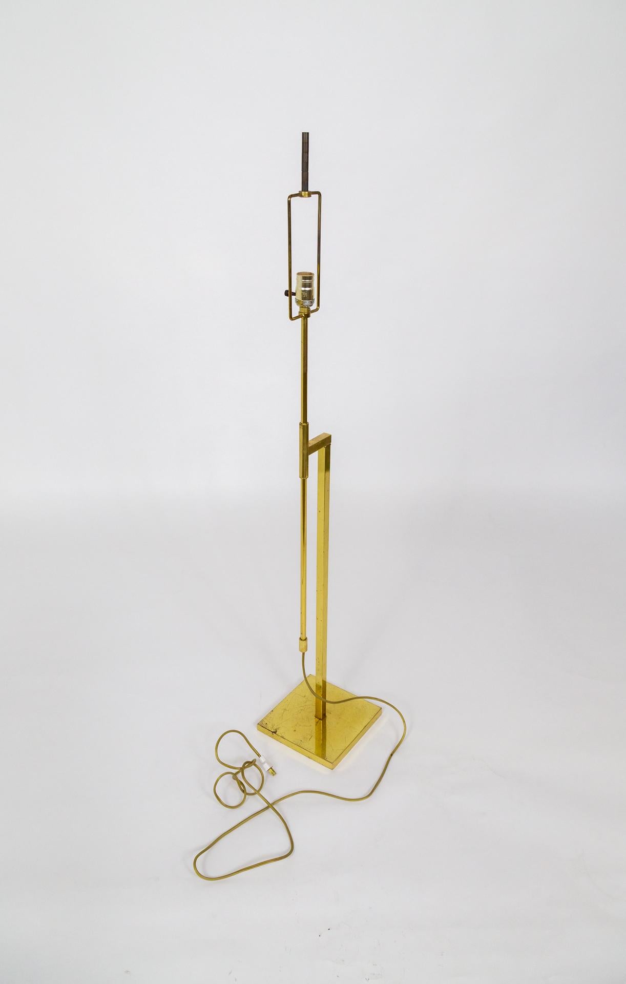 Laurel Telescoping Brass Floor Lamp For Sale 4