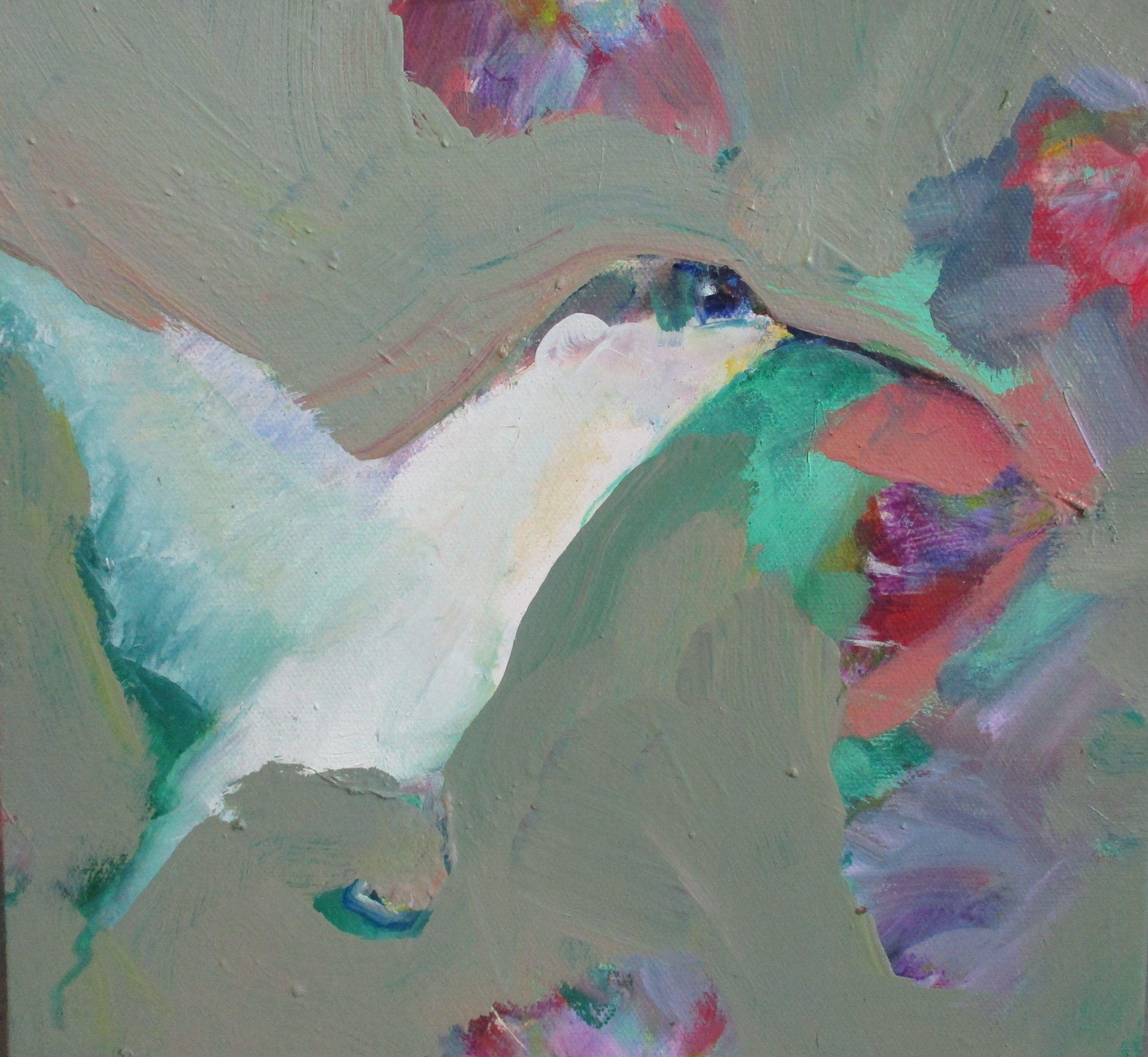 hummingbird painting on canvas