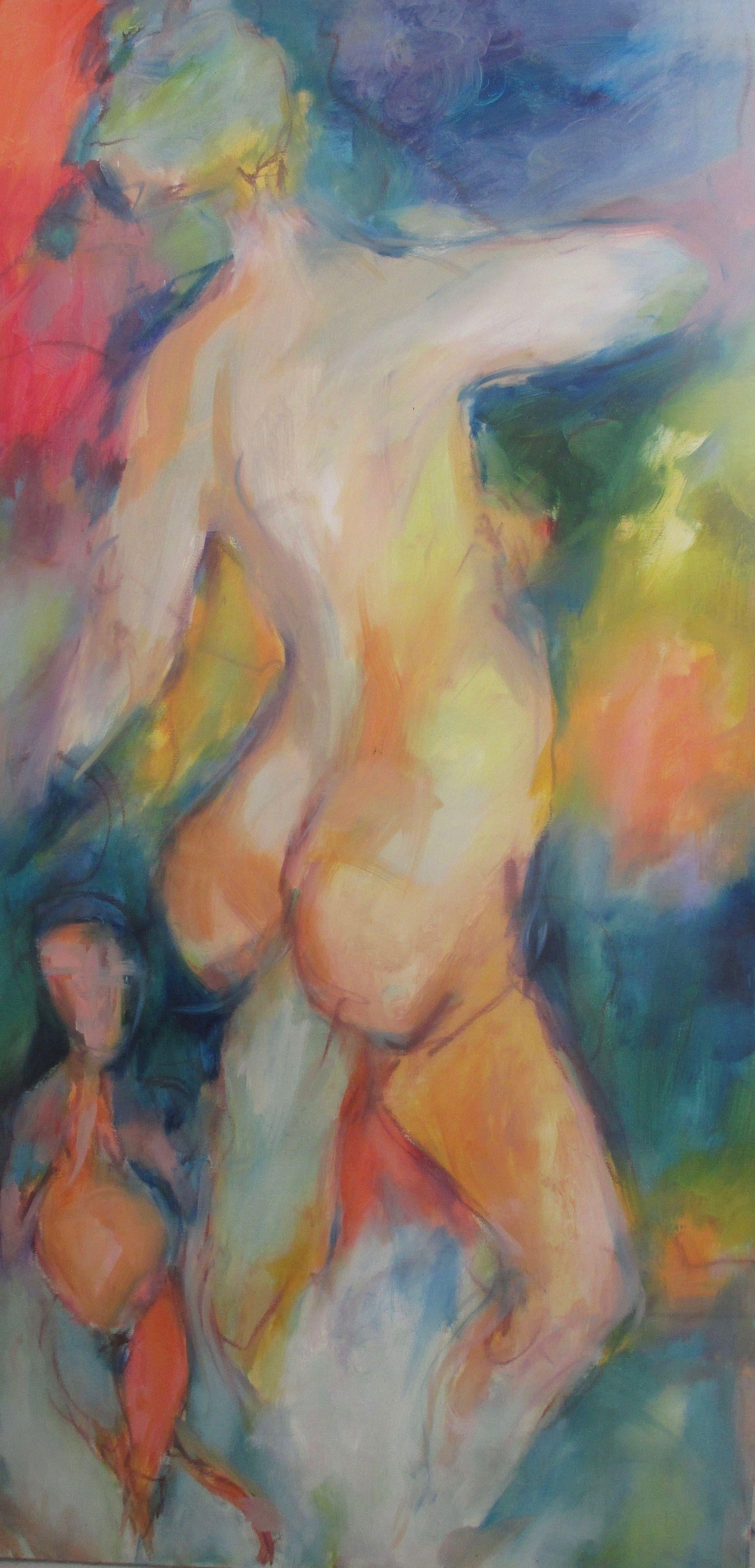 Mutter und Kind, Gemälde, Öl auf Leinwand – Painting von Lauren Acton