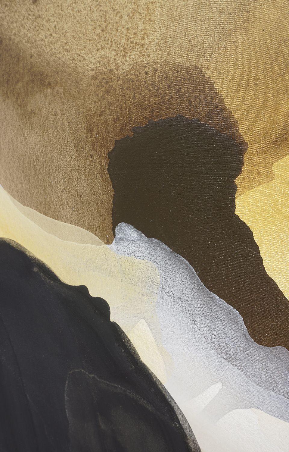 Montagna nebbiosa orientale, Pittura, Acrilico su tela - Painting Astratto di Lauren Adams