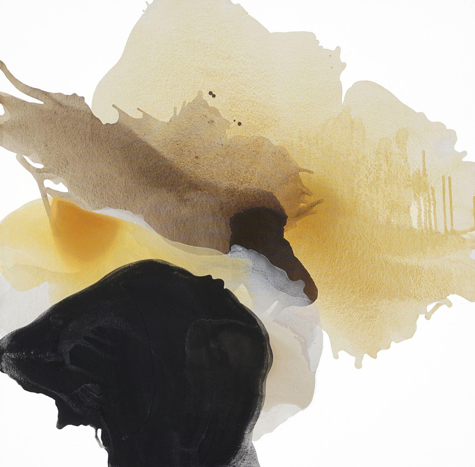 Abstract Painting di Lauren Adams - Montagna nebbiosa orientale, Pittura, Acrilico su tela