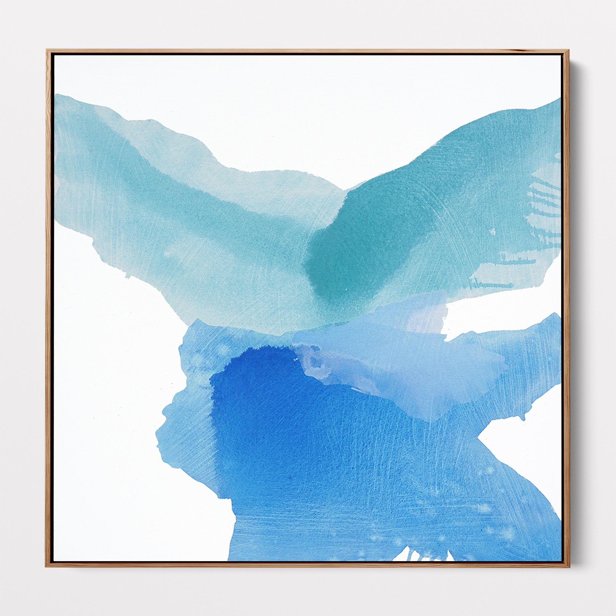 An original abstract landscape painting inspired by calming flowing water and sky. A minimal, soothing piece featuring delicate veils of paint.     -- INCLUDES --  * One original painting, unframed & unstretched  * Signed on the back     --