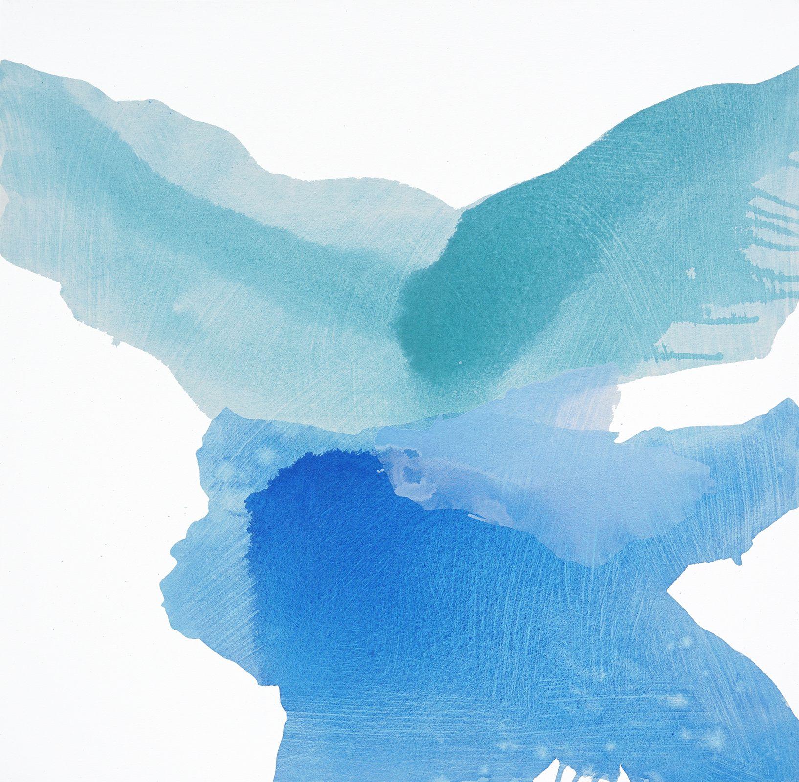 Lauren Adams Abstract Painting - Horizon-Flowing Water III, Painting, Acrylic on Canvas