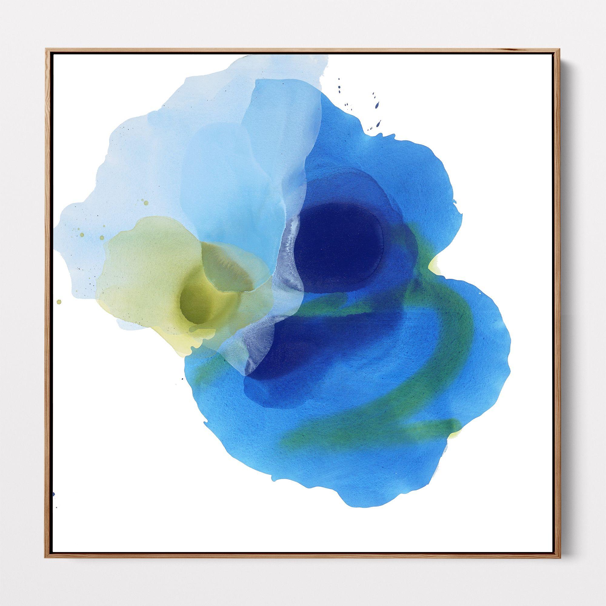 An original minimal abstract painting inspired by calming pools of water. A beautiful, calming piece with delicate veils of color. Ships rolled.    -- Includes --  *One original painting, unframed, unstretched  *Signed on the back     -- Details -- 