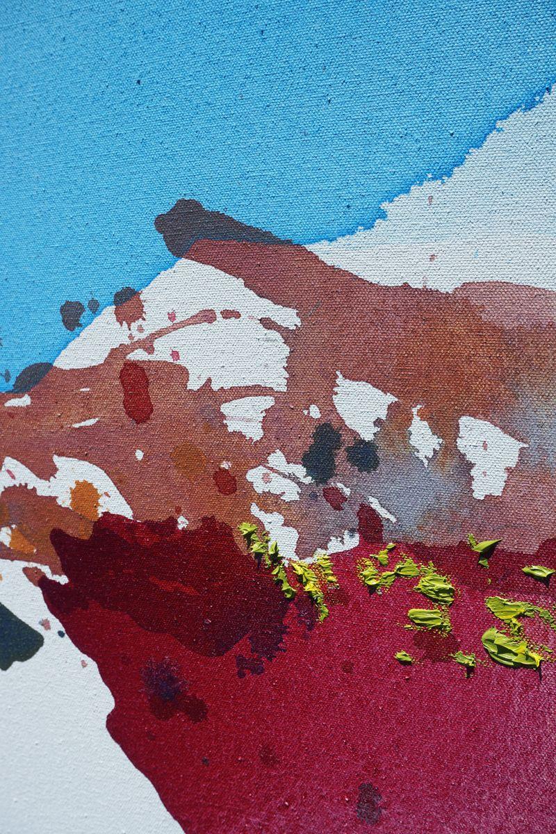 Sommer Schleppe - Schreibtisch, Gemälde, Acryl auf Leinwand – Painting von Lauren Adams