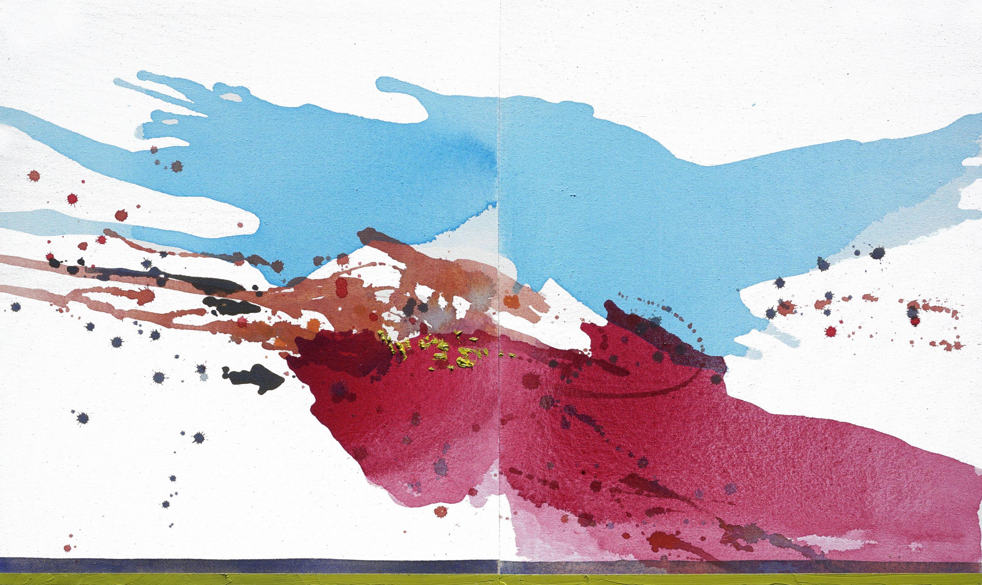 Lauren Adams Abstract Painting – Sommer Schleppe - Schreibtisch, Gemälde, Acryl auf Leinwand