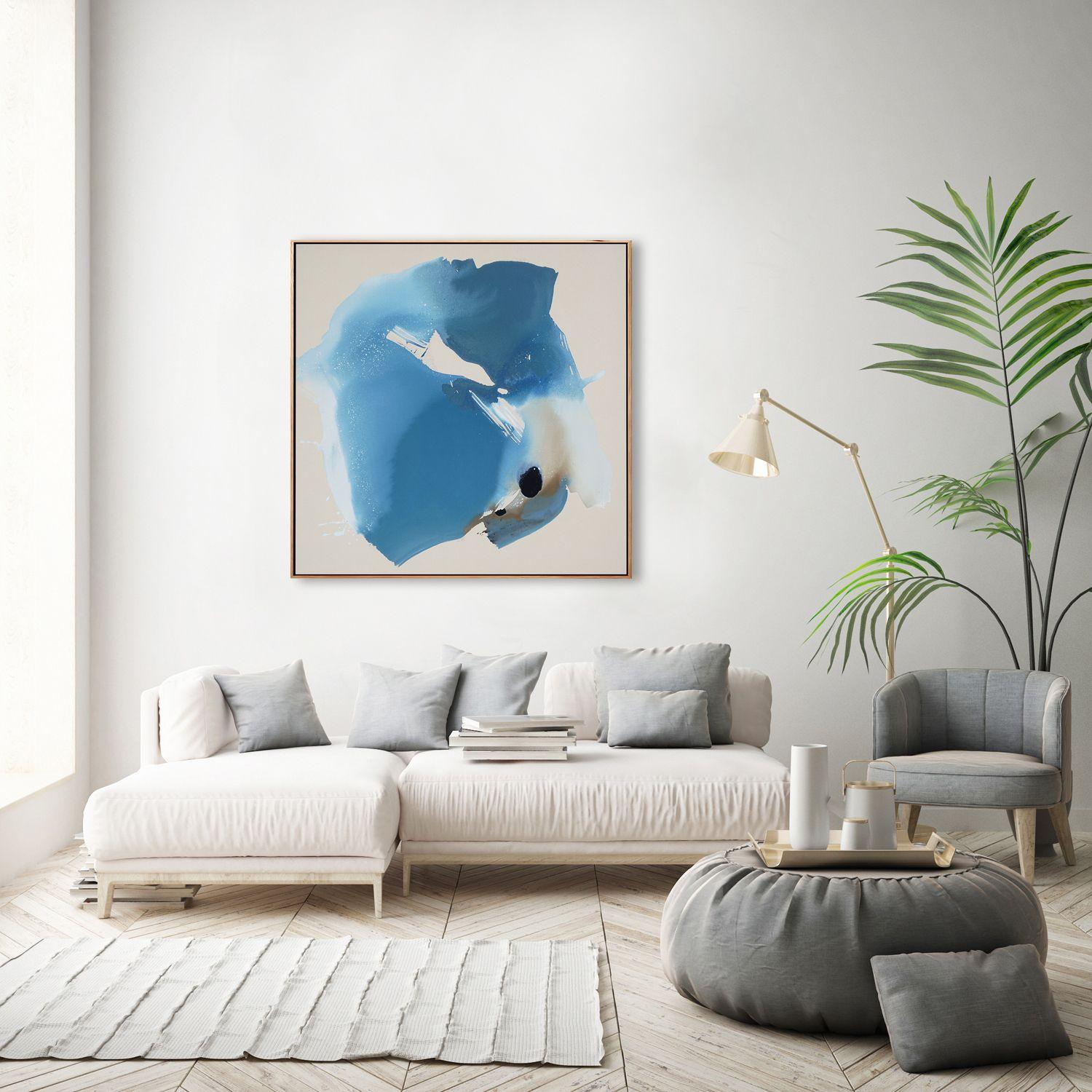 Bord de mer tourbillonnant, peinture, acrylique sur toile - Painting de Lauren Adams