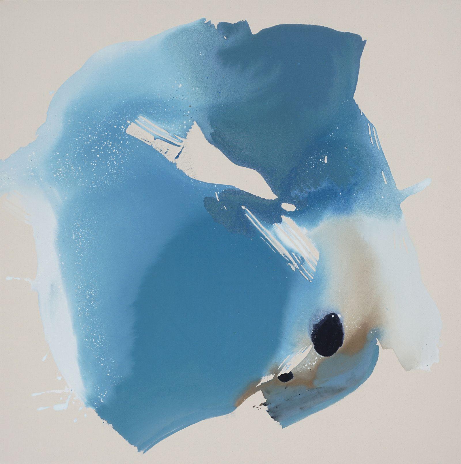 Abstract Painting Lauren Adams - Bord de mer tourbillonnant, peinture, acrylique sur toile
