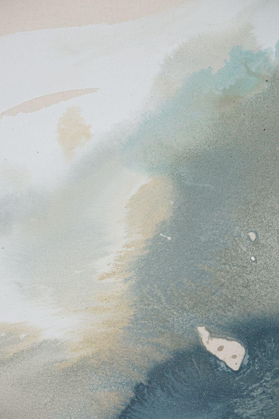 El mar muy abajo, Pintura, Acrílico sobre lienzo - Painting Abstracto de Lauren Adams
