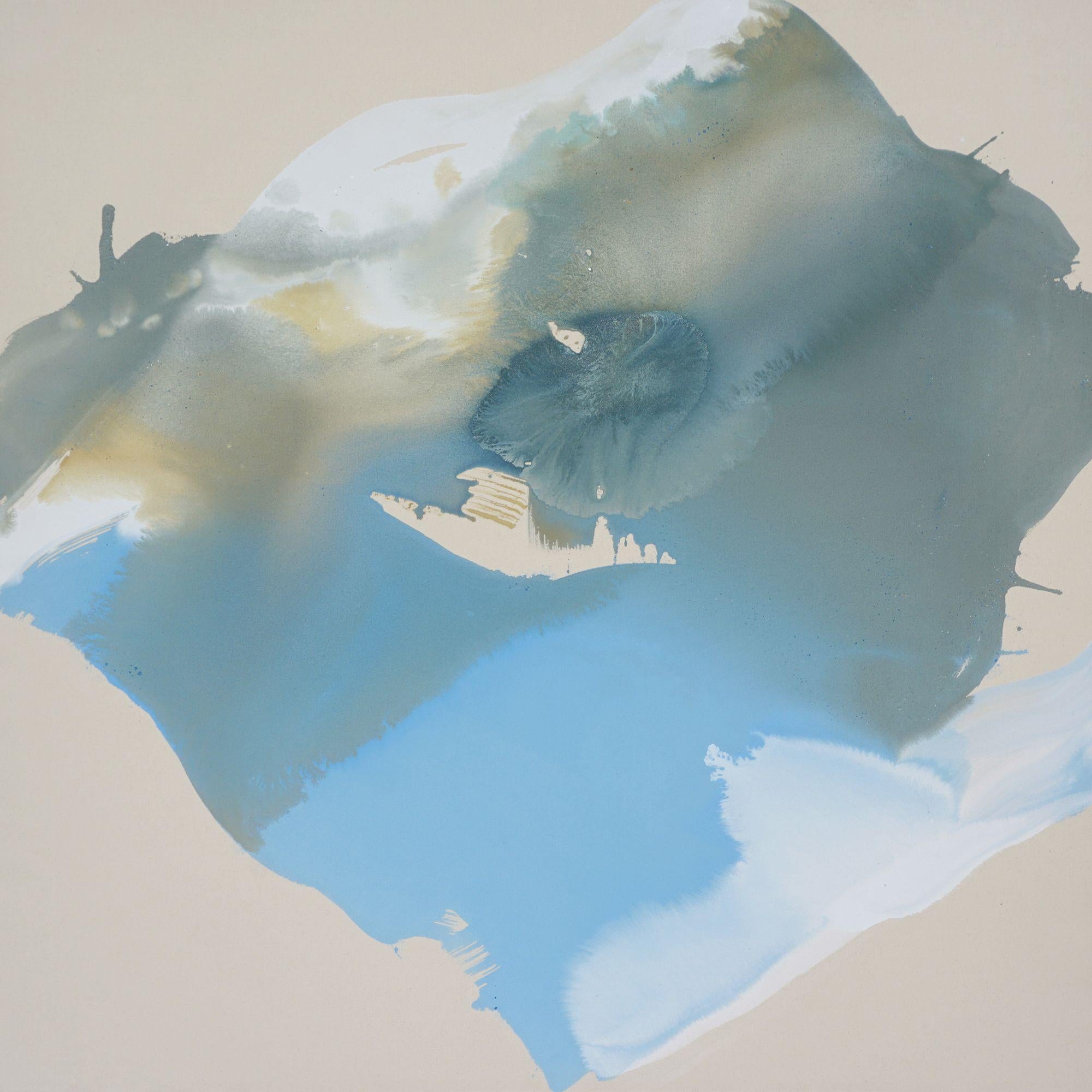 Abstract Painting de Lauren Adams - El mar muy abajo, Pintura, Acrílico sobre lienzo
