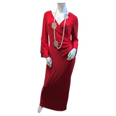  Lauren by Ralph Lauren Red Evening Dress