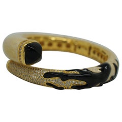 Lauren G Adams Bracelet jonc « Pretty Little Things » en onyx émaillé 18 carats