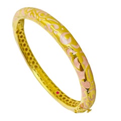 LAUREN G ADAMS gold plated enamel designer runway bracelet