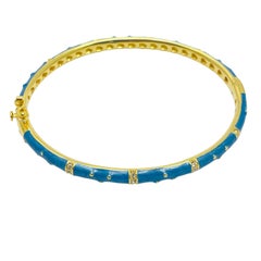 LAUREN G ADAMS gold plated rhinestone enamel designer runway bracelet