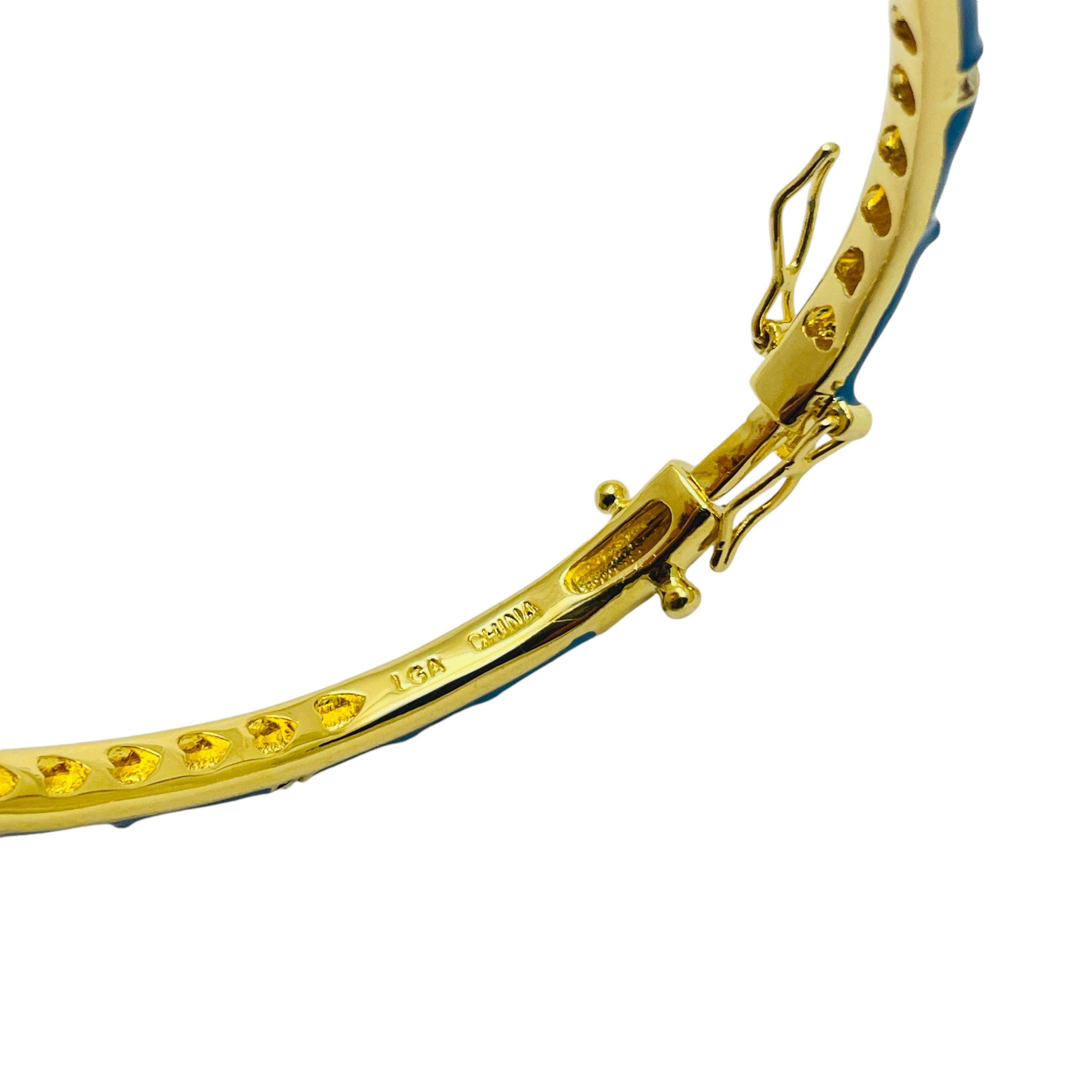 Donna Bracciale da passerella di design LAUREN G ADAMS placcato oro con strass e smalto in vendita