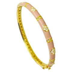 LAUREN G ADAMS pulsera de pasarela de diseño con esmalte y brillantes chapada en oro