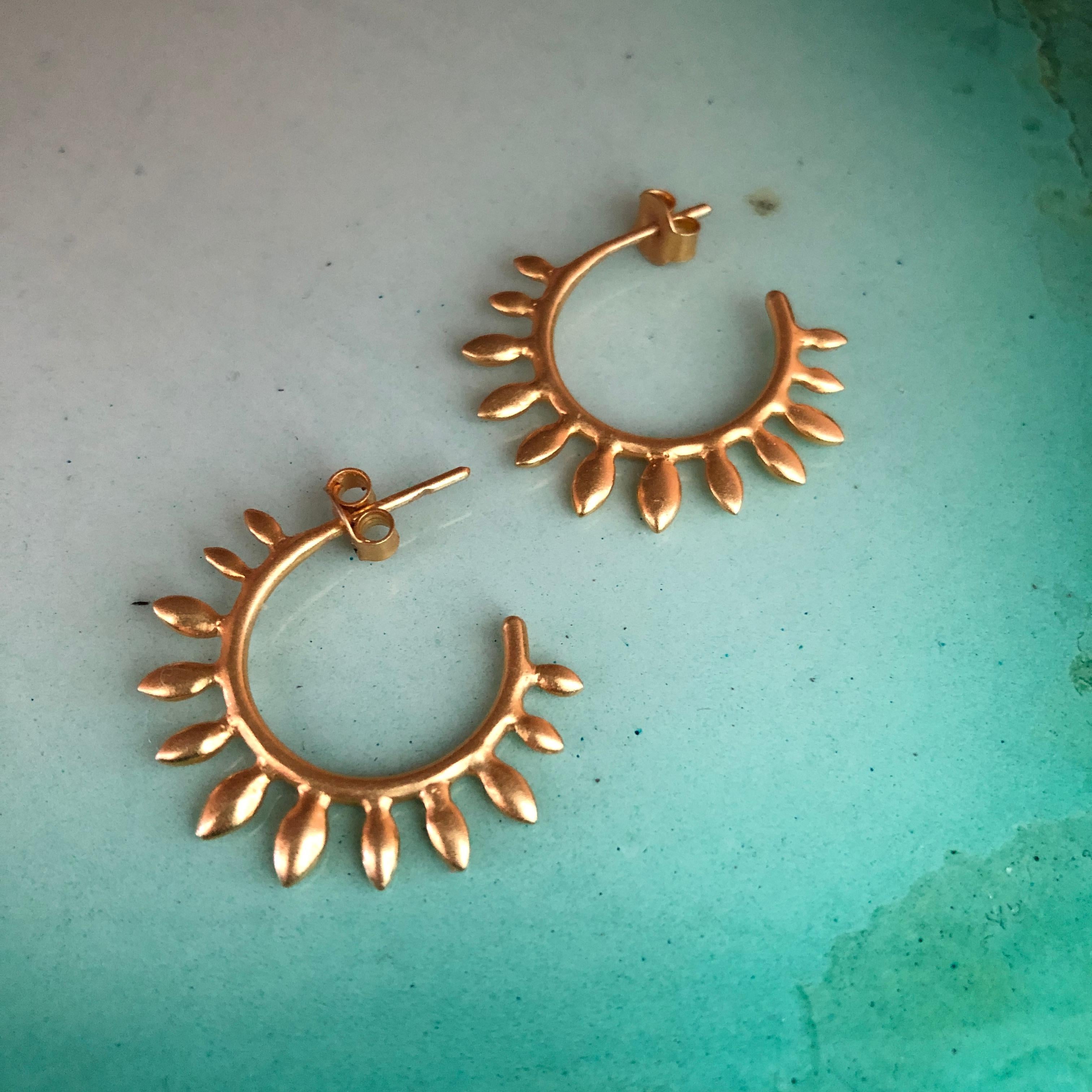 Women's Gold Hoops by Lauren Harper For Sale