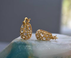 Lauren Harper 2.49 Carat Diamond Gold Hoops