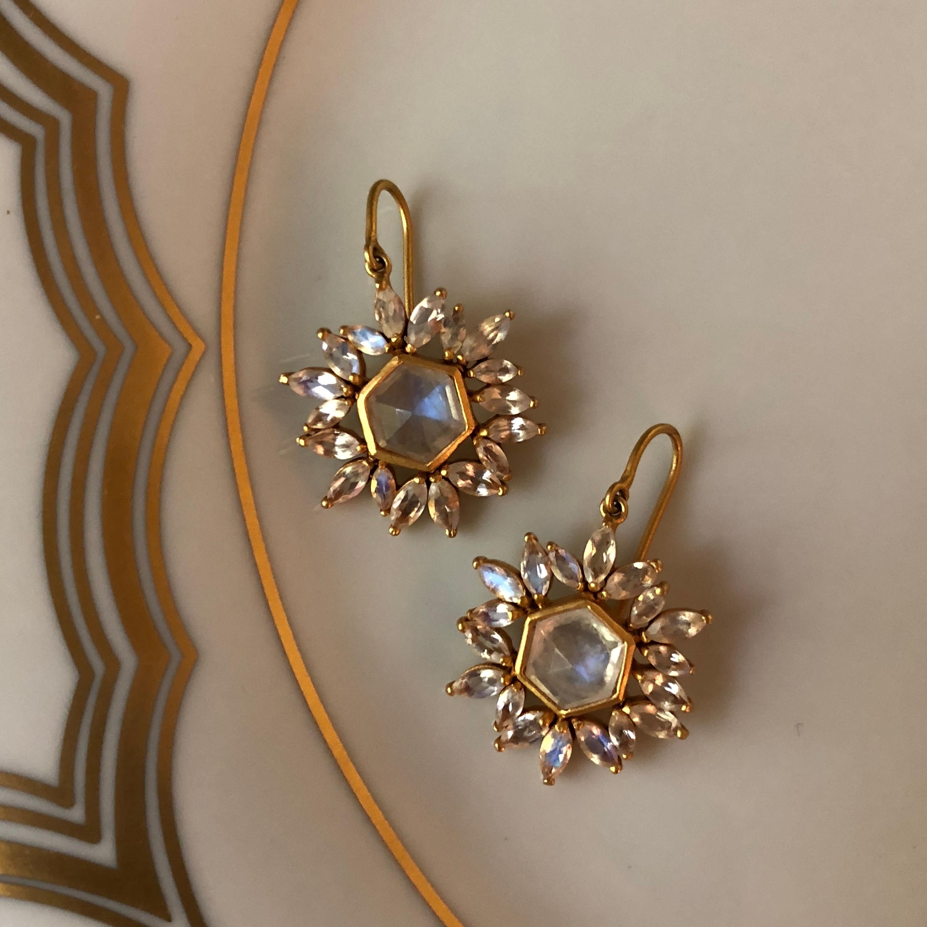 Lauren Harper Moonstone Gold Earrings 3