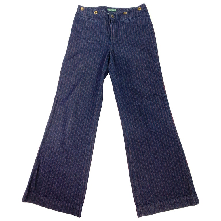 Lauren Jeans Company Ralph Lauren Dark Blue Straight Jeans, Size 4 For Sale  at 1stDibs