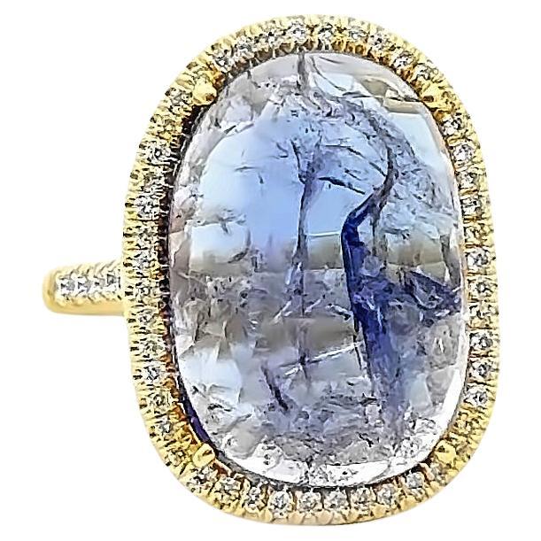 Lauren K. Ovaler Tansanit-Ring im Angebot